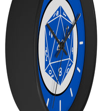 Load image into Gallery viewer, NAT-20 - the perfect roll and the perfect wall clock for your game room. Make every second count! Accent any room with this unique, high quality Wall Clock with cool gamer designed face. Fits in any decor with three variations of frames in natural wood, black, and white along with two hand colors of black or white.