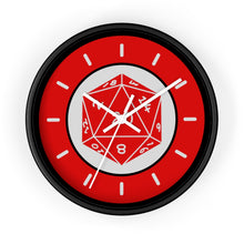Load image into Gallery viewer, NAT-20 in RED - The Perfect Roll - Game Room Wall Clock
