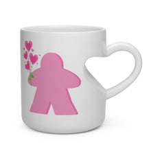 Load image into Gallery viewer, Valentine's Day Meeple gift mug for coffee  tea or cocoa
