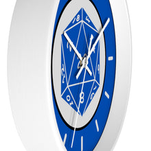Load image into Gallery viewer, NAT-20 - the perfect roll and the perfect wall clock for your game room. Make every second count! Accent any room with this unique, high quality Wall Clock with cool gamer designed face. Fits in any decor with three variations of frames in natural wood, black, and white along with two hand colors of black or white.
