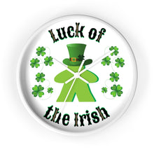Load image into Gallery viewer, Luck of the Irish Meeple - Game Room Wall Clock
