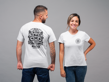 Load image into Gallery viewer, 20 Sided Eyes - Sugar Skull - Front & Back Design - Unisex T-shirt