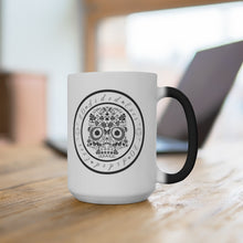 Load image into Gallery viewer, 20 Sided Eyes - Sugar Skull Circle - Magic Color Changing Mug