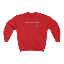 Load image into Gallery viewer, Pew Pew Pew - Zooming Ship Firing Missiles - Unisex Sweatshirt
