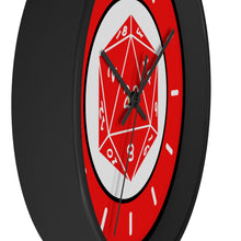 Load image into Gallery viewer, NAT-20 in RED - The Perfect Roll - Game Room Wall Clock