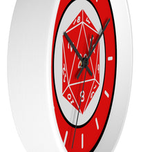 Load image into Gallery viewer, NAT-20 in RED - The Perfect Roll - Game Room Wall Clock
