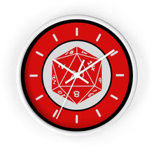 Load image into Gallery viewer, NAT-20 in RED - The Perfect Roll - Game Room Wall Clock