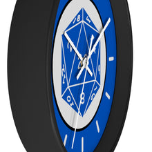 Load image into Gallery viewer, NAT-20 - the perfect roll and the perfect wall clock for your game room. Make every second count! Accent any room with this unique, high quality Wall Clock with cool gamer designed face. Fits in any decor with three variations of frames in natural wood, black, and white along with two hand colors of black or white.