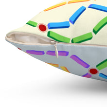 Load image into Gallery viewer, π Railroad Junction - Game Room Pillow π Anyone who loves railroad games like, "Ticket to Ride" and "Railroad Tycoon," will appreciate this delightful railway themed Game Room Pillow.