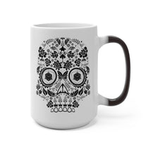 Load image into Gallery viewer, 20 Sided Eyes - Sugar Skull - Magic Color Changing Mug