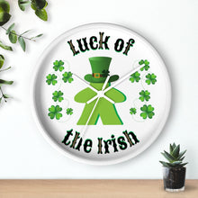 Load image into Gallery viewer, Luck of the Irish Meeple - Game Room Wall Clock