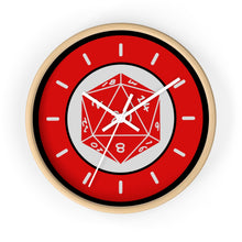 Load image into Gallery viewer, NAT-20 in RED - The Perfect Roll - Game Room Wall Clock