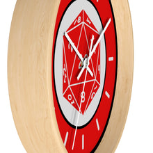 Load image into Gallery viewer, NAT-20 in RED - The Perfect Roll - Game Room Wall Clock