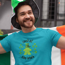 Load image into Gallery viewer, ☘️ Luck of the Irish Meeple ☘️ Your go-to LUCKY gamer Tee IS HERE!  Reach for it every Game Night!    Description: This updated unisex essential fits like one of your well-loved favorite tees. Super soft cotton and excellent quality print makes this tee the one you'll reach for again and again.