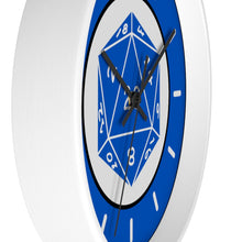 Load image into Gallery viewer, NAT-20 - the perfect roll and the perfect wall clock for your game room. Make every second count! Accent any room with this unique, high quality Wall Clock with cool gamer designed face. Fits in any decor with three variations of frames in natural wood, black, and white along with two hand colors of black or white.