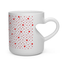 Load image into Gallery viewer, Valentine's Day Gift Mini Meeple Love heart shaped handle ceramic coffee mug