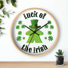 Load image into Gallery viewer, Luck of the Irish Meeple - Game Room Wall Clock