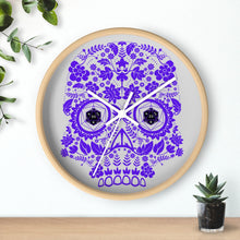 Load image into Gallery viewer, 20 Sided Eyes - Purple Sugar Skull - Game Room Wall Clock