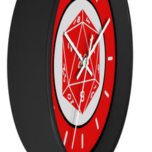 Load image into Gallery viewer, NAT-20 in RED - The Perfect Roll - Game Room Wall Clock