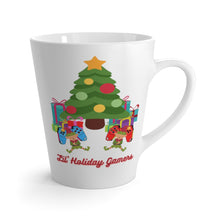 Load image into Gallery viewer, Lil' Holiday Gamers - Sleepy Elves on Controllers - Latte Mug