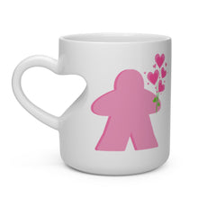 Load image into Gallery viewer, Valentine's Day Meeple gift mug for coffee  tea or cocoa