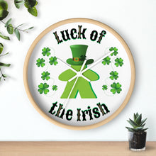 Load image into Gallery viewer, Luck of the Irish Meeple - Game Room Wall Clock