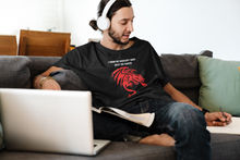 Load image into Gallery viewer, dnd dungeons and dragons split the party gaming t-shirt tee blue