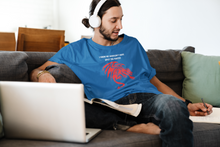 Load image into Gallery viewer, dnd dungeons and dragons split the party gaming t-shirt tee blue