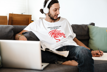 Load image into Gallery viewer, dnd dungeons and dragons split the party gaming t-shirt tee blue