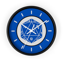 Load image into Gallery viewer, NAT-20 - the perfect roll and the perfect wall clock for your game room. Make every second count! Accent any room with this unique, high quality Wall Clock with cool gamer designed face. Fits in any decor with three variations of frames in natural wood, black, and white along with two hand colors of black or white.