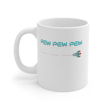 Load image into Gallery viewer, Pew Pew Pew - Zooming Ship Firing Missiles - Mug