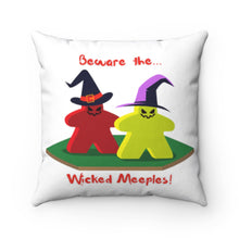 Load image into Gallery viewer, π Wicked Meeples π Oh, those Wicked Meeples! Deck out your game room with this funny meeple pillow. Game Room Pillow Decor by Red Fox Brand