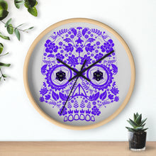 Load image into Gallery viewer, 20 Sided Eyes - Purple Sugar Skull - Game Room Wall Clock