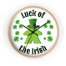 Load image into Gallery viewer, Luck of the Irish Meeple - Game Room Wall Clock