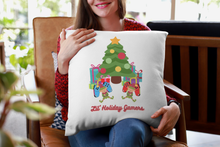 Load image into Gallery viewer, Lil' Holiday Gamers - Sleepy Elves on Controllers - Game Room Pillow