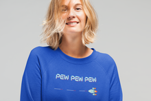 Load image into Gallery viewer, Pew Pew Pew - Zooming Ship Firing Missiles - Unisex Sweatshirt