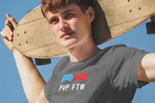 Load image into Gallery viewer, Player vs. Player - For The Win! This multi-player, gaming designed, unisex t-shirt fits like one of your well-loved favorite tees. Super soft cotton and excellent quality print makes this tee the one you'll reach for again and again