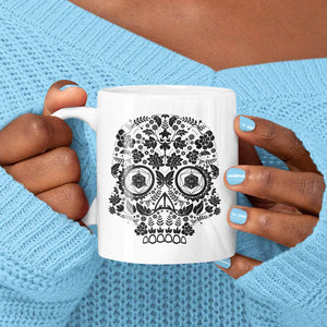 Sugar Skull with 20 sided eyes mug.  Other Cool loot from Red Fox Brand