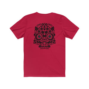 20 Sided Eyes - Sugar Skull - Front & Back Design - Unisex T-shirt