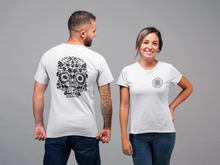 Load image into Gallery viewer, 20 Sided Eyes - Sugar Skull - Front &amp; Back Design - Unisex T-shirt
