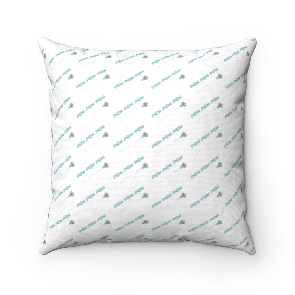 Pew Pew Pew - Zooming Ship Firing Missiles - Game Room Pillow
