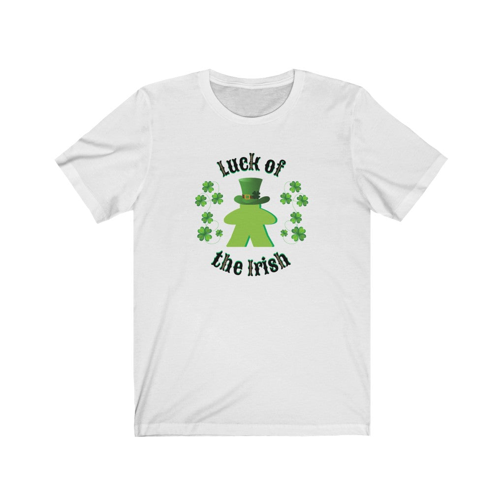 ☘️ Luck of the Irish Meeple ☘️ Your go-to LUCKY gamer Tee IS HERE!  Reach for it every Game Night!    Description: This updated unisex essential fits like one of your well-loved favorite tees. Super soft cotton and excellent quality print makes this tee the one you'll reach for again and again.