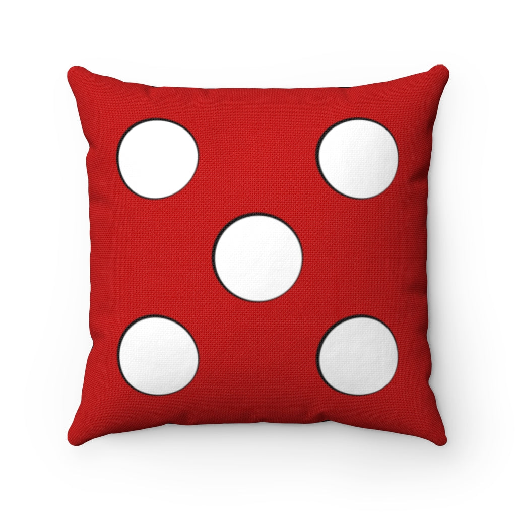 Big Red Dice Game Room Pillow - Home and Gamer Decor by Red Fox Brand