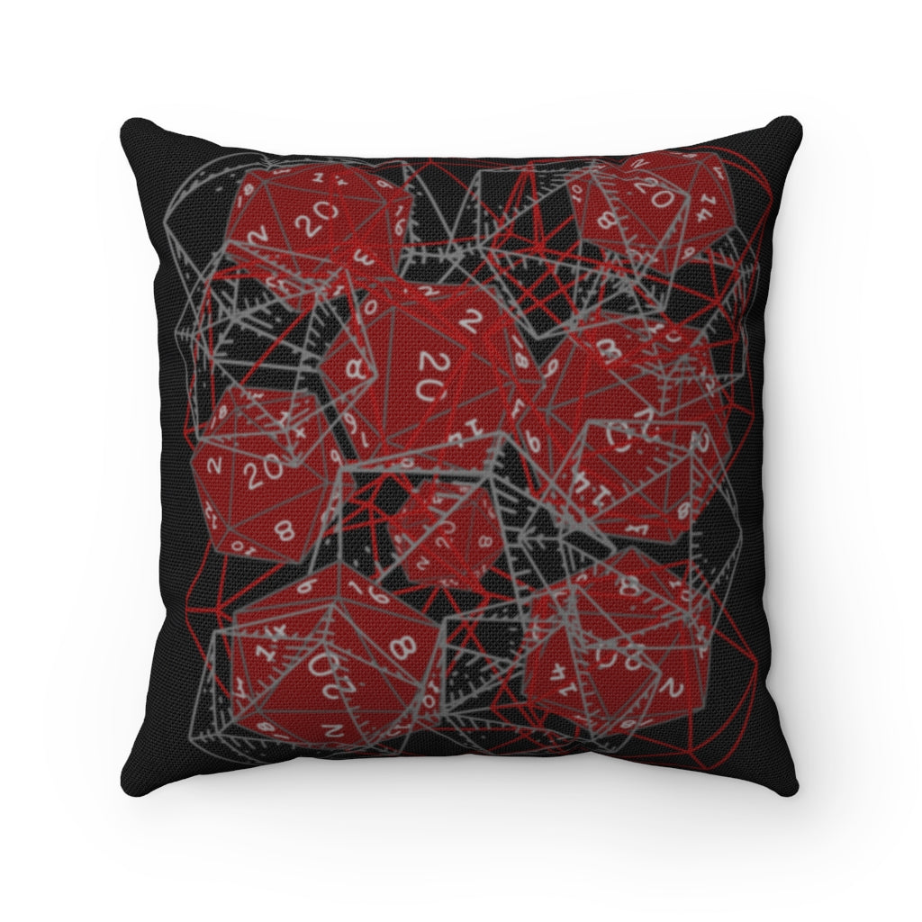 Abstract Dice - RPG 20 Sided Dice - Game Room Pillow