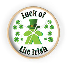 Load image into Gallery viewer, Luck of the Irish Meeple - Game Room Wall Clock
