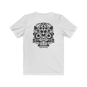 20 Sided Eyes - Sugar Skull - Front & Back Design - Unisex T-shirt