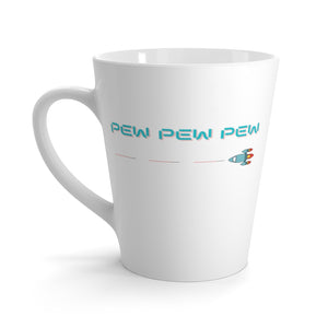 Pew Pew Pew - Zooming Ship Firing Missiles - Latte Mug