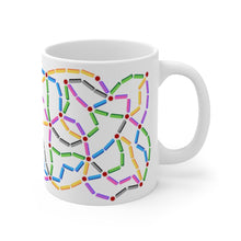 Load image into Gallery viewer, 🚂 Railroad Junction - Gamer Mug 🚂    Anyone who loves railroad games like, &quot;Ticket to Ride&quot; and &quot;Railroad Tycoon,&quot; will appreciate this delightful railway themed gamer mug.
