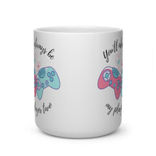 Load image into Gallery viewer, ❤️ You’ll Always Be My Player Two! ❤️ Give your gamer sweetheart this darling mug with a custom designed Heart Shape Handle. Get the grip of love with our heart shaped mug! Gift Mug for Gamers
