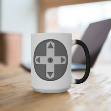 Load image into Gallery viewer, Hey gamers!  Check out this sweet video game controller design highlighting the essential D-Pad.   Instantly identifies you as a gamer.  Bring a sense of magic and wonder to your breakfast table with this new age mug!
